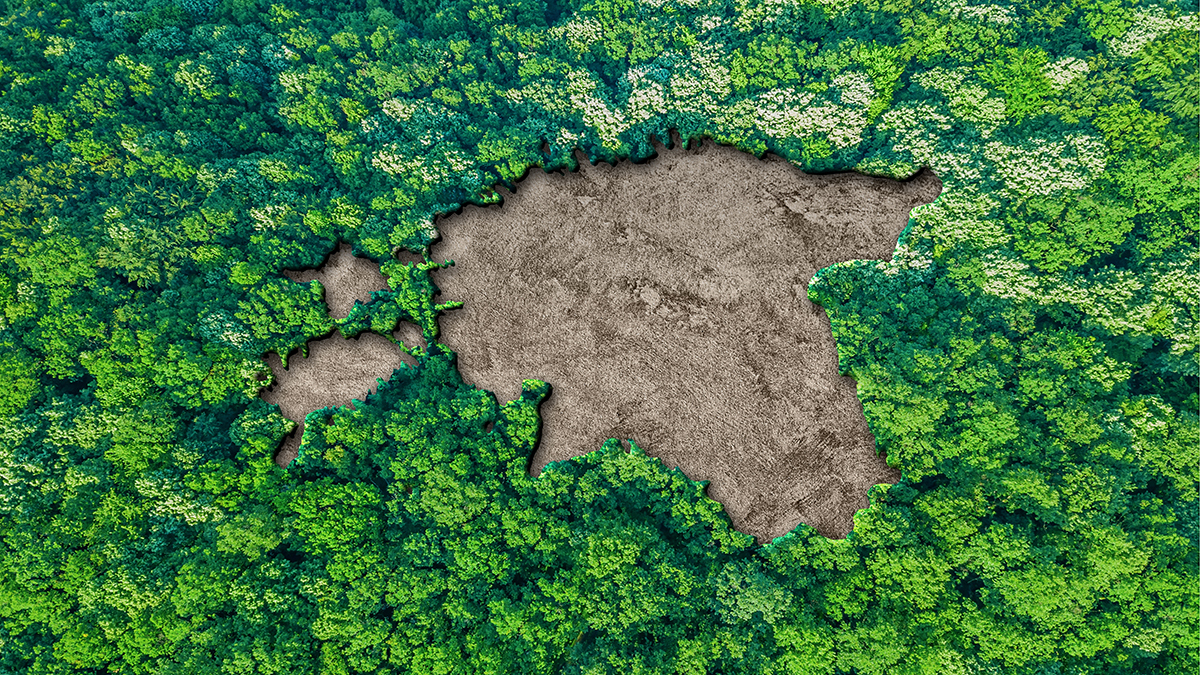 Eesti kaart mets rohepööre kliima kestlikkus